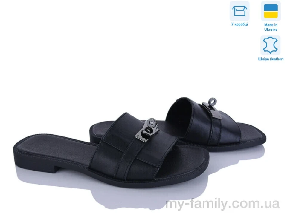 Шльопанці натуральна шкіра чорний жінки -, Жіночі шльопанці оптом