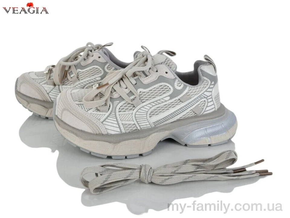 Кросівки штучна шкіра-текстиль бежевий жінки -, Жіночі кросівки оптом