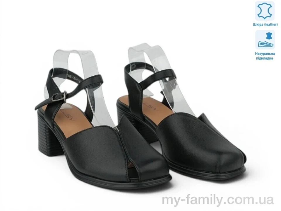 Босоніжки натуральна шкіра чорний жінки -, Жіночі босоніжки оптом