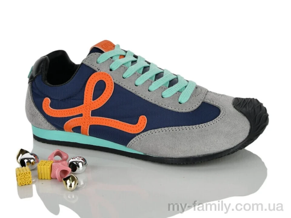 Кросівки штучна замша-плащівка сірий жінки -, Жіночі кросівки оптом