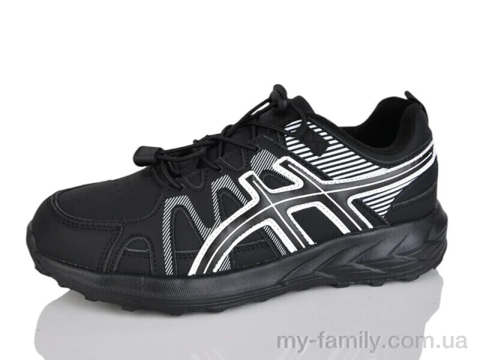 Кросівки штучна шкіра чорний унісекс -, Унісекс кросівки оптом