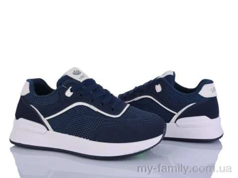 Кросівки штучна замша-текстиль синій жінки -, Жіночі кросівки оптом