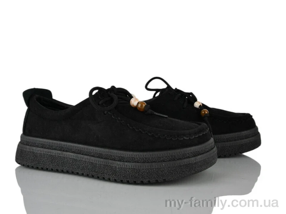 Туфлі штучна замша чорний жінки -, Туфлі жіночі оптом