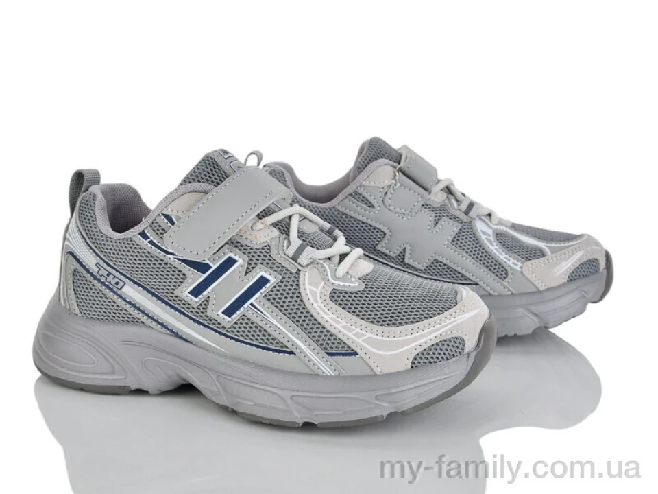 Кросівки штучна шкіра-текстиль сірий діти хлопчик, Дитячі кросівки оптом