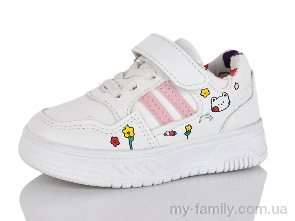 Кросівки штучна шкіра білий діти дівчинка, Дитячі кросівки оптом