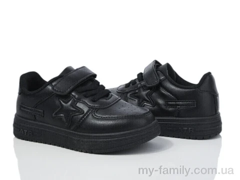 Кросівки штучна шкіра чорний діти унісекс, Дитячі кросівки оптом
