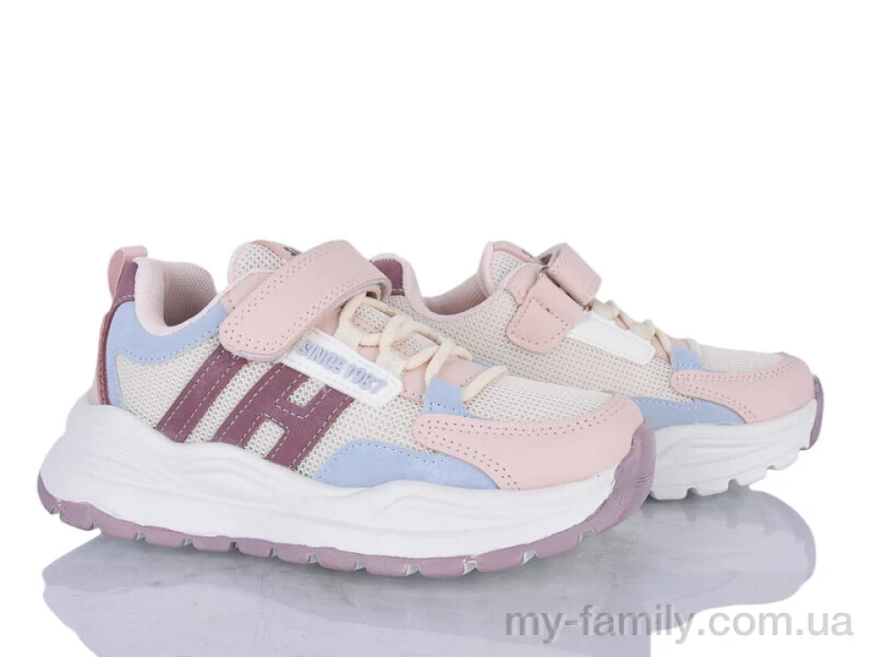 Кросівки штучна шкіра-текстиль рожевий діти дівчинка, Дитячі кросівки оптом