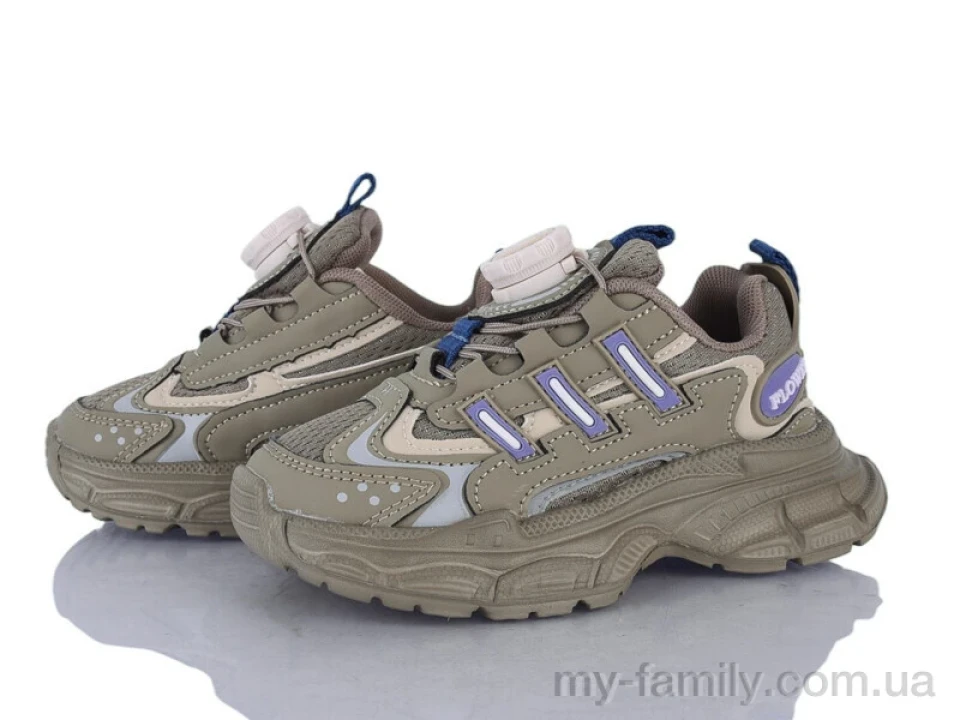 Кросівки штучна шкіра-текстиль хакі діти хлопчик, Дитячі кросівки оптом