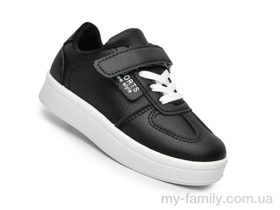 Кросівки штучна шкіра чорний діти хлопчик, Дитячі кросівки оптом
