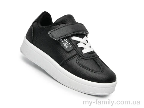 Кросівки штучна шкіра чорний діти хлопчик, Дитячі кросівки оптом