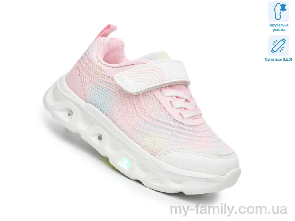Кросівки штучна шкіра-текстиль рожевий діти дівчинка, Кросівки оптом