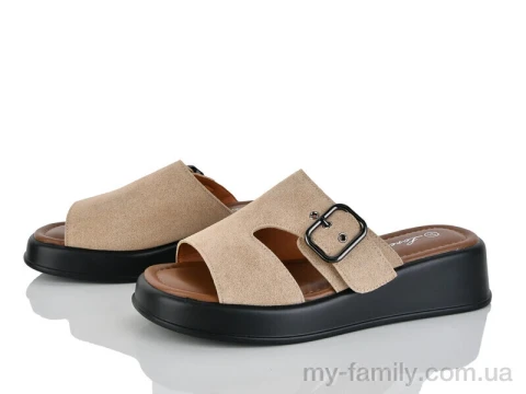 Шльопанці штучна замша бежевий жінки -, Жіночі шльопанці оптом
