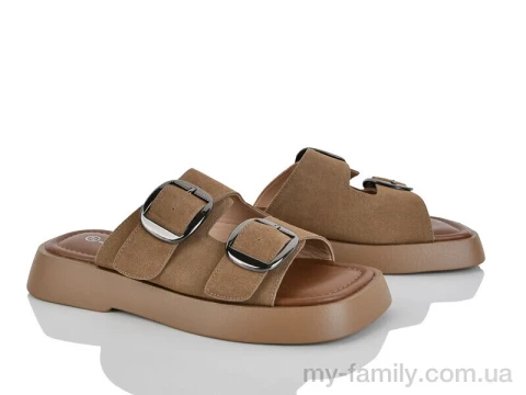 Шльопанці штучна замша хакі жінки -, Жіночі шльопанці оптом