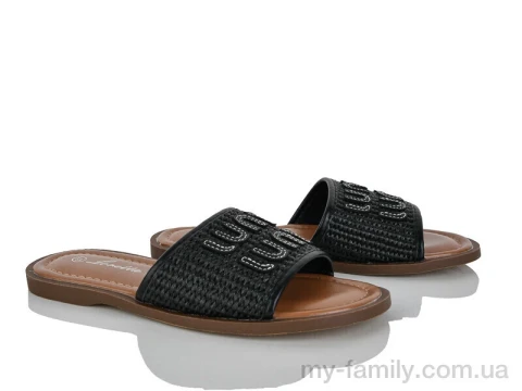 Шльопанці штучний матеріал чорний жінки -, Жіночі шльопанці оптом
