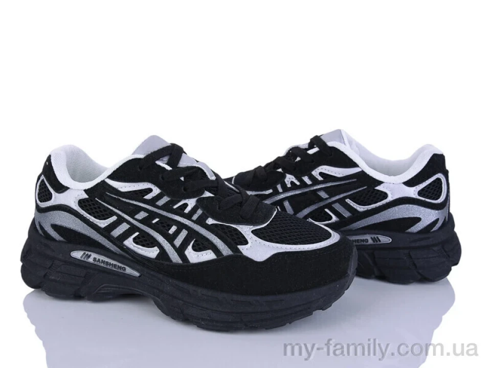 Кросівки штучна замша-текстиль чорний жінки -, Жіночі кросівки оптом