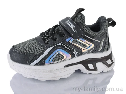 Кросівки штучна шкіра-текстиль сірий діти унісекс, Дитячі кросівки оптом