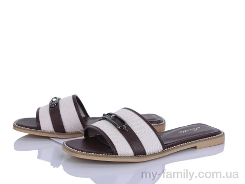 Шльопанці текстиль коричневий жінки -, Жіночі шльопанці оптом