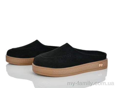 Шльопанці штучна замша чорний жінки -, Жіночі шльопанці оптом