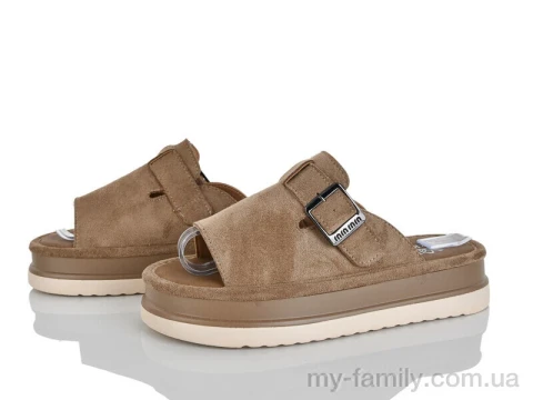 Шльопанці штучна замша бежевий жінки -, Жіночі шльопанці оптом