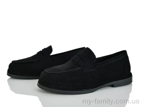 Туфли искусственная замша черный женщины -, Туфли женские оптом