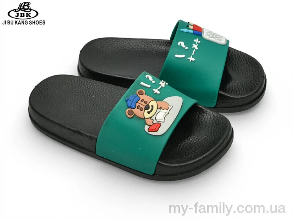 Шльопанці силікон зелений діти хлопчик, Дитячі шльопанці оптом
