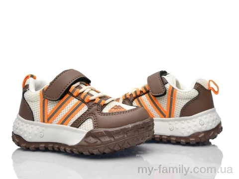 Кросівки штучна шкіра-текстиль коричневий діти унісекс, Дитячі кросівки оптом