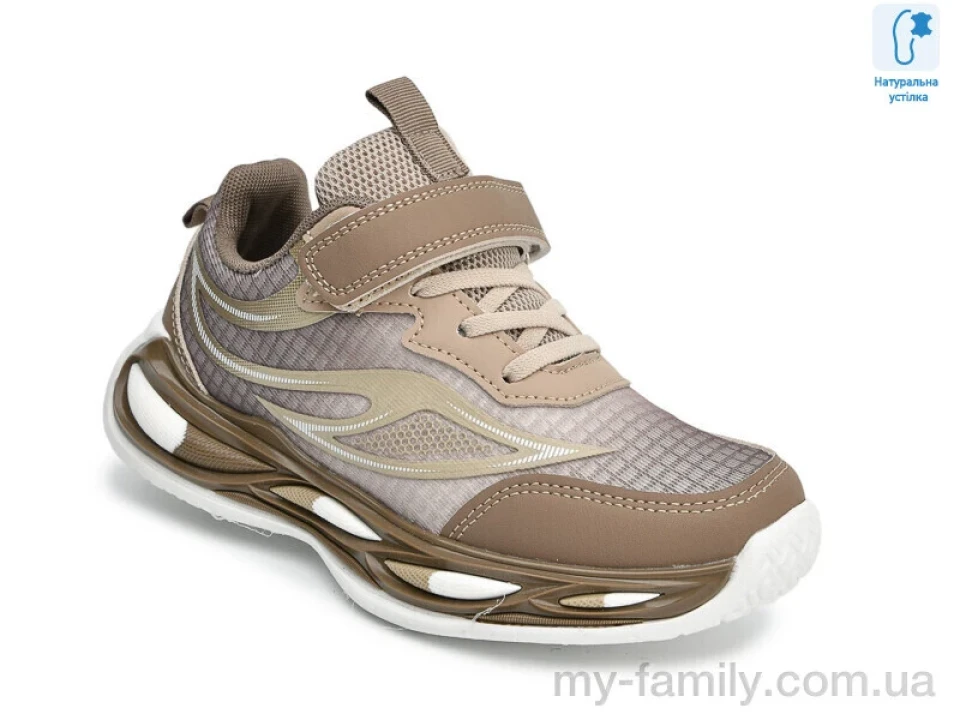Кросівки штучна шкіра-текстиль коричневий діти унісекс, Дитячі кросівки оптом