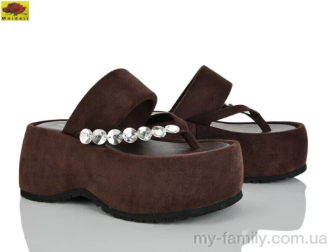 Шльопанці штучна замша коричневий жінки -, Жіночі шльопанці оптом