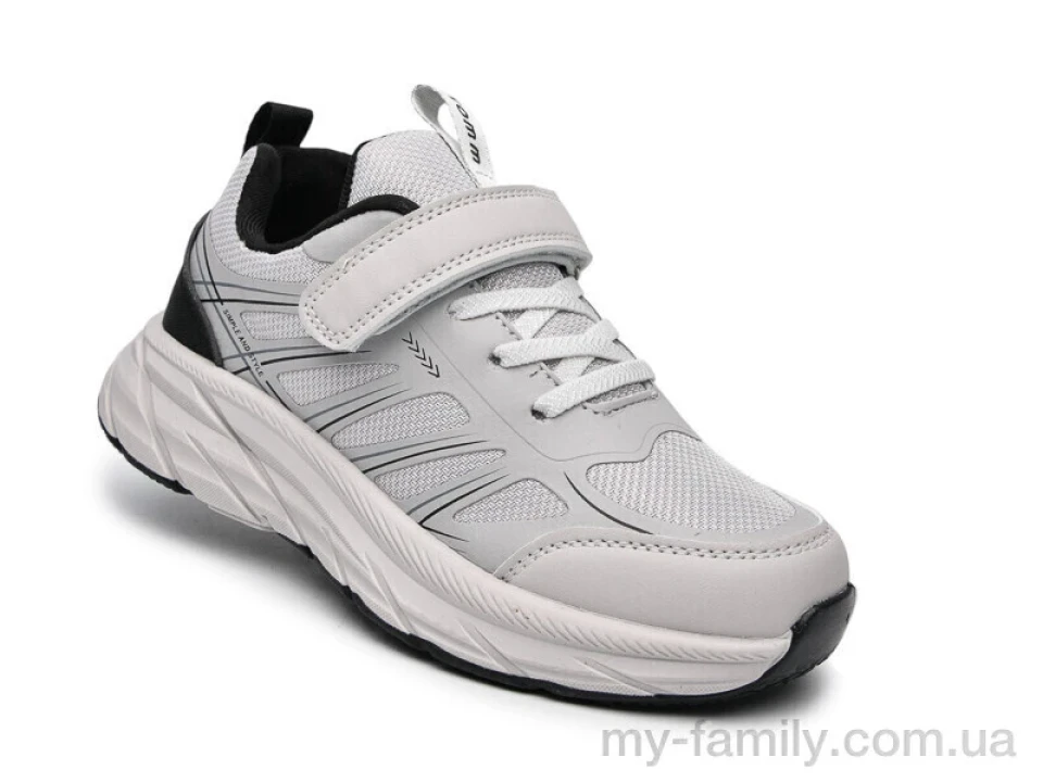 Кросівки штучна шкіра-текстиль сірий діти унісекс, Дитячі кросівки оптом