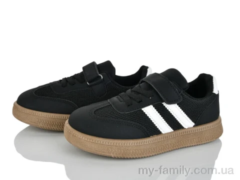 Кросівки штучна шкіра-текстиль чорний діти унісекс, Дитячі кросівки оптом