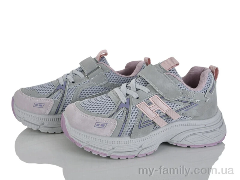 Кросівки штучна шкіра-текстиль сірий діти дівчинка, Дитячі кросівки оптом