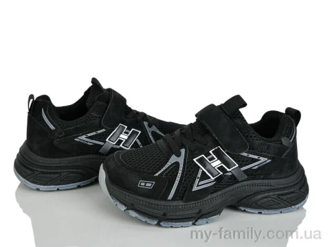 Кросівки штучний нубук-текстиль чорний діти унісекс, Дитячі кросівки оптом