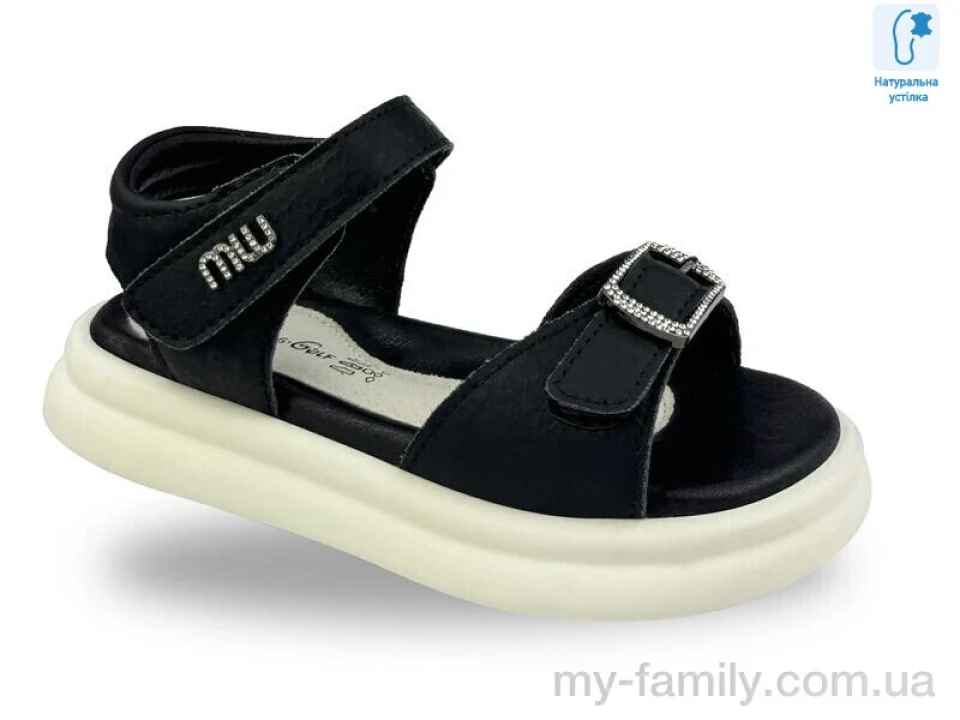 Босоніжки штучна шкіра чорний діти дівчинка, Взуття оптом діти