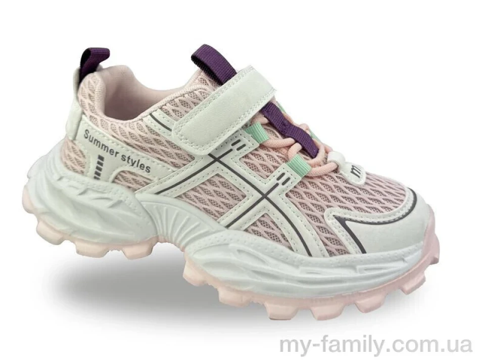 Кросівки штучна шкіра-текстиль рожевий діти дівчинка, Дитячі кросівки оптом