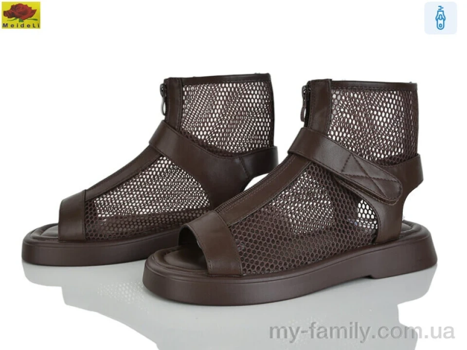 Босоніжки штучна шкіра-текстиль коричневий жінки -, Жіночі босоніжки оптом