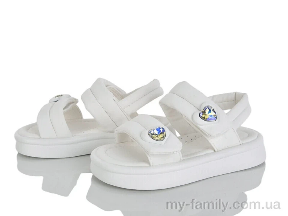 Босоніжки штучна шкіра білий діти дівчинка, Взуття оптом діти