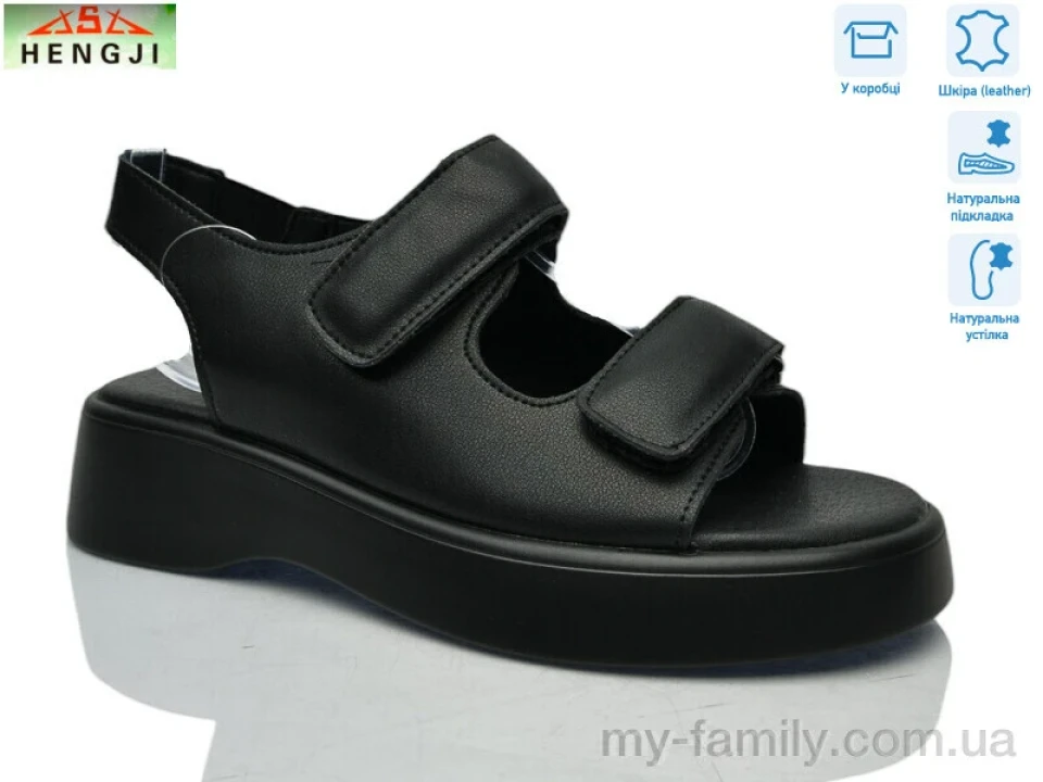 Босоніжки натуральна шкіра чорний жінки -, Жіночі босоніжки оптом