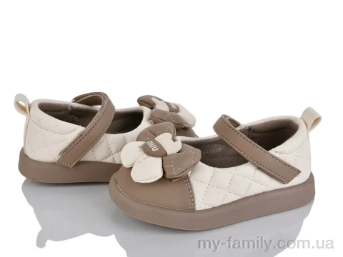 Туфлі штучна шкіра бежевий діти дівчинка, Дитячі туфлі оптом