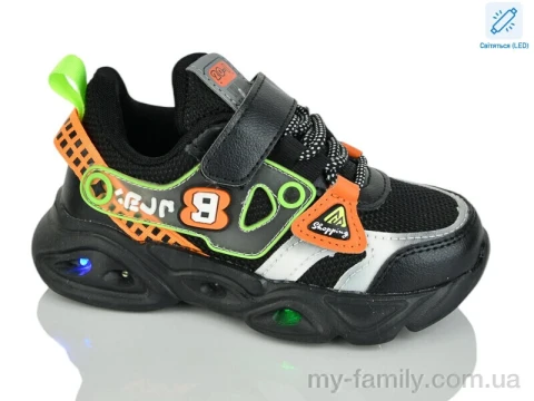 Кросівки штучна шкіра-текстиль чорний діти унісекс, Дитячі кросівки оптом