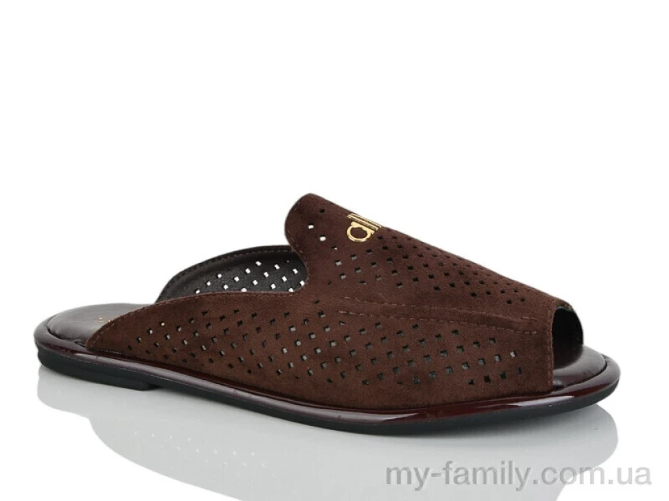 Шльопанці штучна замша коричневий жінки -, Жіночі шльопанці оптом