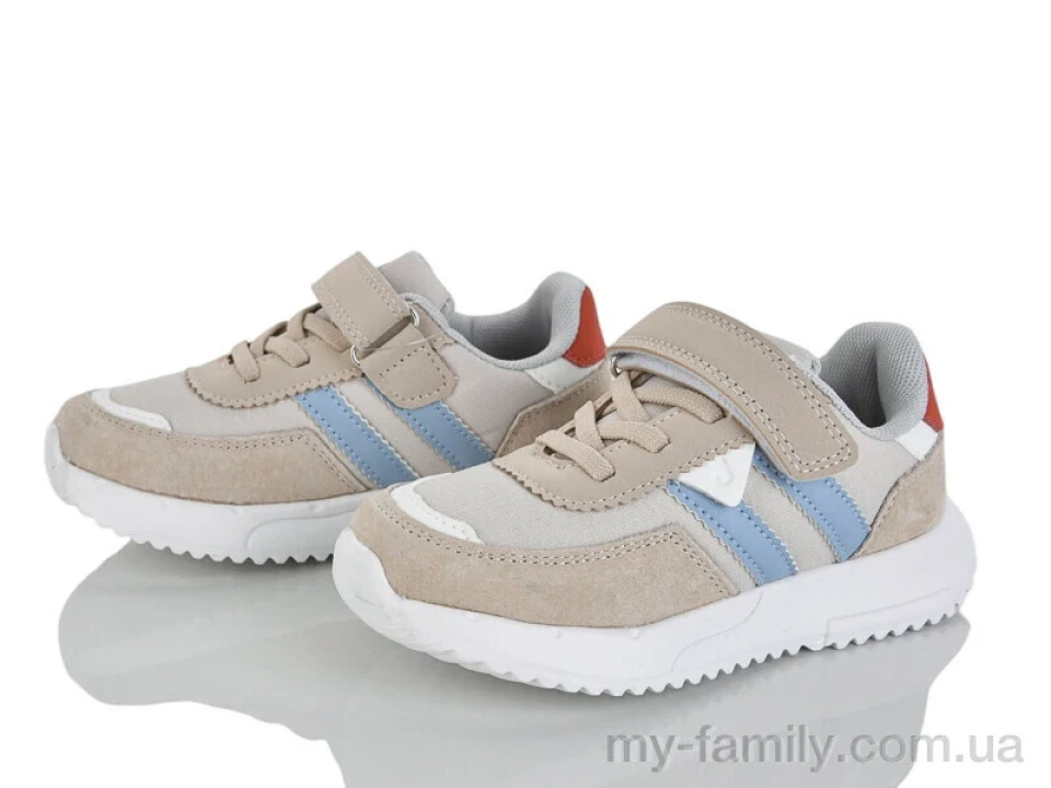 Кросівки штучна замша-текстиль бежевий діти унісекс, Дитячі кросівки оптом