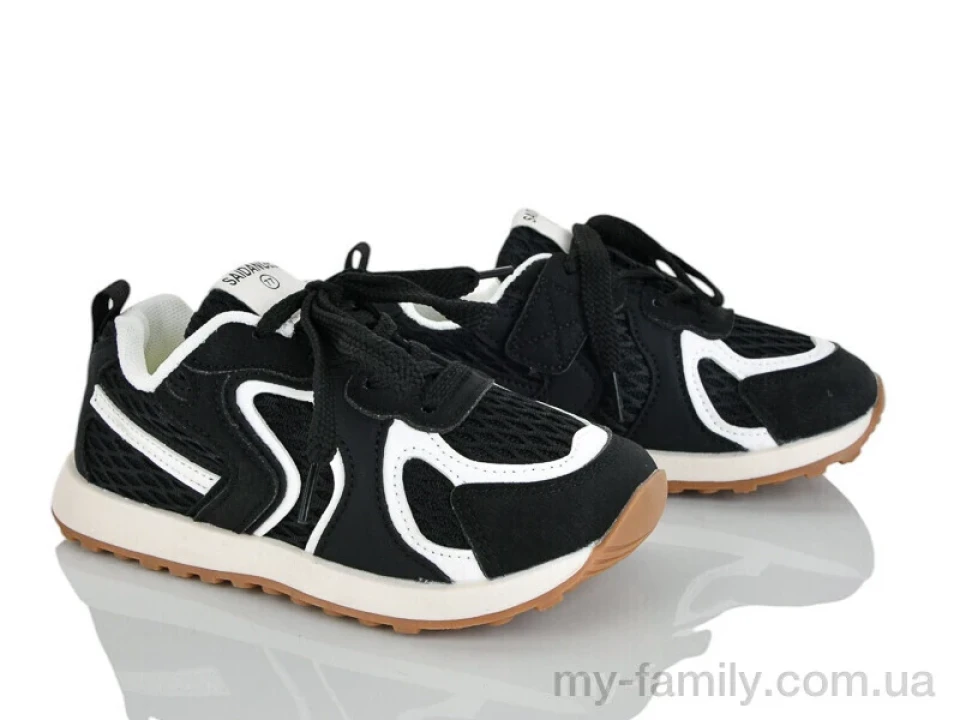 Кросівки штучна шкіра-текстиль чорний діти унісекс, Дитячі кросівки оптом