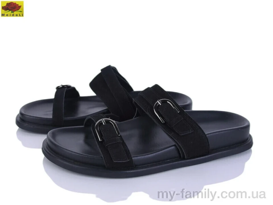 Шльопанці штучна замша чорний жінки -, Жіночі шльопанці оптом