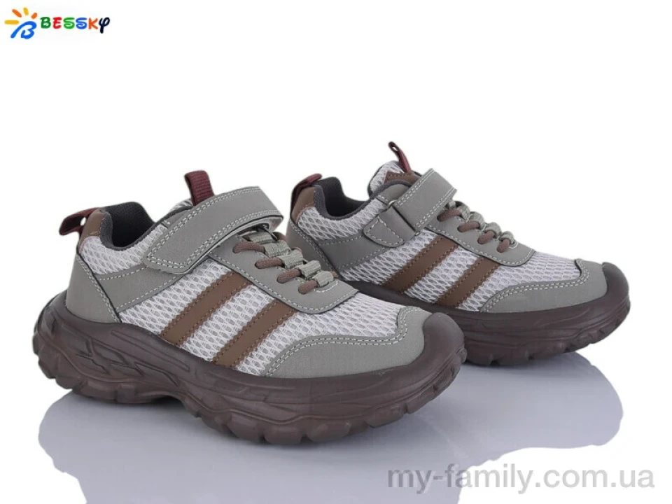 Кросівки штучна шкіра-текстиль коричневий діти унісекс, Дитячі кросівки оптом