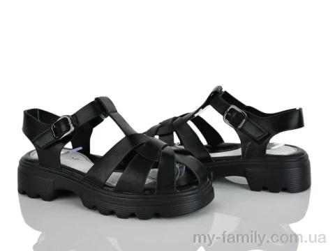 Босоножки искусственная кожа черный дети девочка, Взуття оптом дети