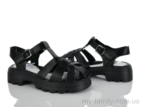 Босоніжки штучна шкіра чорний діти дівчинка, Взуття оптом діти