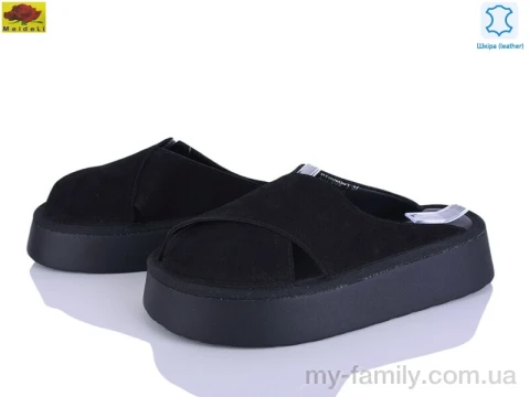 Шльопанці натуральна замша чорний жінки -, Жіночі шльопанці оптом