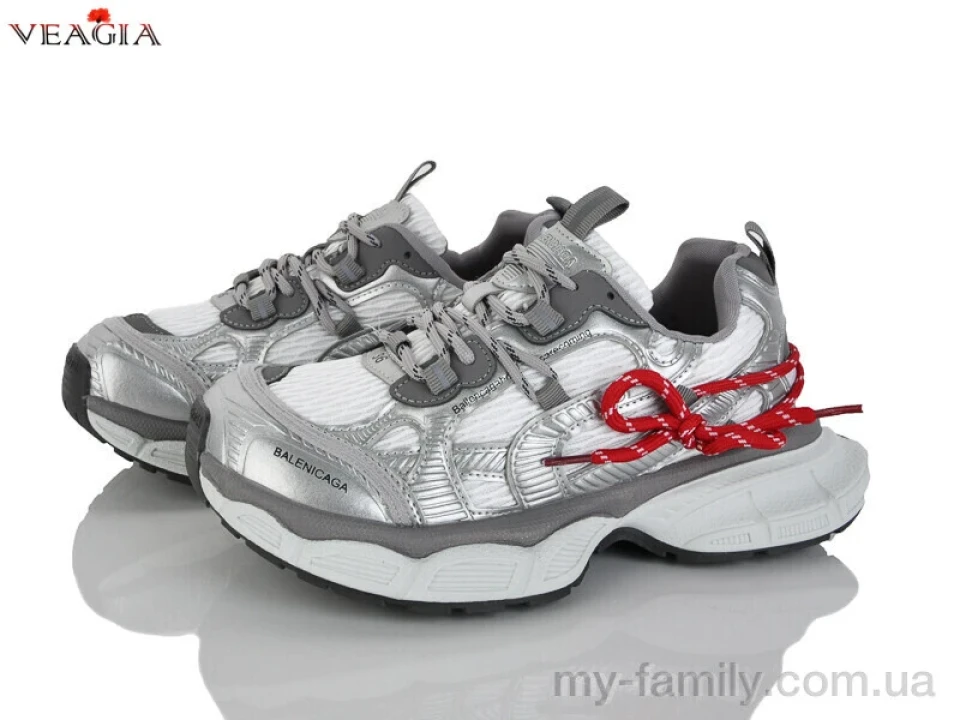 Кросівки штучна шкіра-текстиль срібний жінки -, Жіночі кросівки оптом