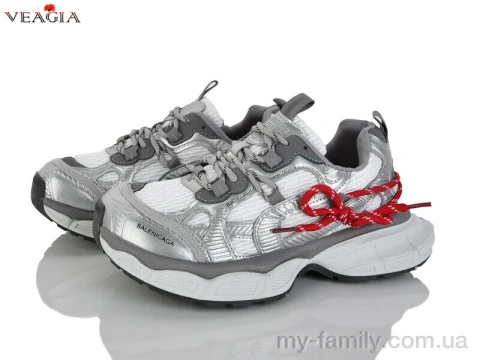 Кросівки штучна шкіра-текстиль срібний жінки -, Жіночі кросівки оптом