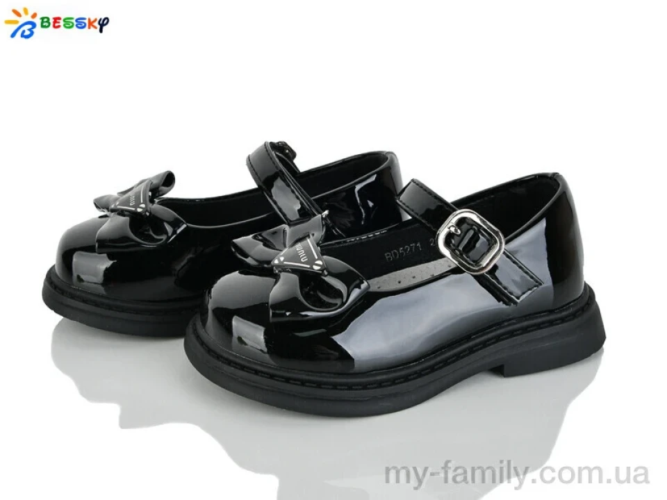 Туфлі штучний лак чорний діти дівчинка, Дитячі туфлі оптом
